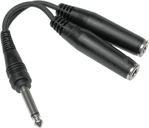 Hosa YPP-111 1/4 inch TS to Dual 1/4 inch TSF Y Cable