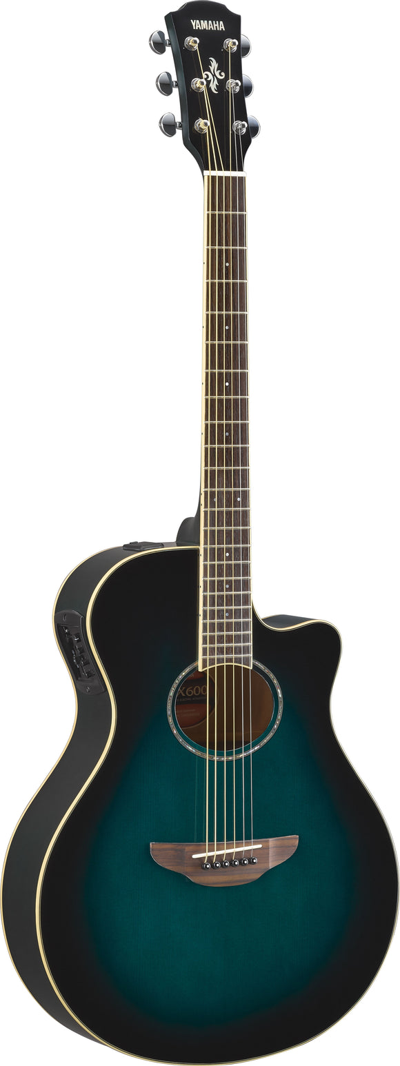 Yamaha APX600OBB Thinline Acoustic Electric Guitar – Oriental Blue Burst